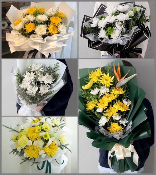 辽宁营口盖州市万福镇白事花束代送